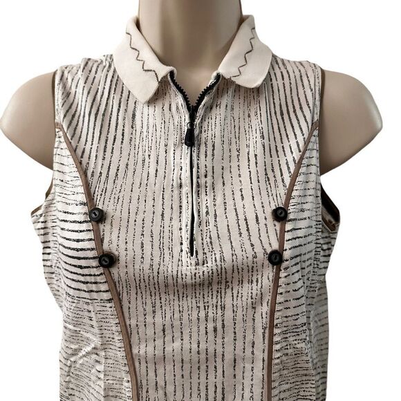 Jamie Sadock ~ Women’s Collared  Sleeveless Top ~ size Medium ~ 100% Cotton - Picture 2 of 14